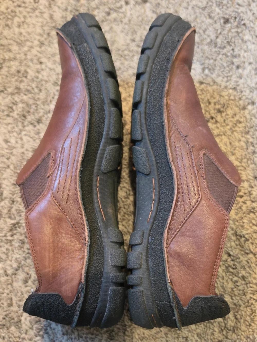 AWESOME ARIAT ATS NON SLIP BROWN LEATHER LOAFERS/SNEAKERS